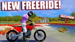 ATTEMPTING A 150FT SKATEPARK GAP JUMP!? (MXBIKES)