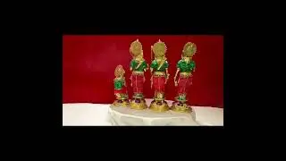 Ram Darbar Brass Idol with Stone Work &ndash; 12.5 Inch Hindu God Statue for Home & Puja