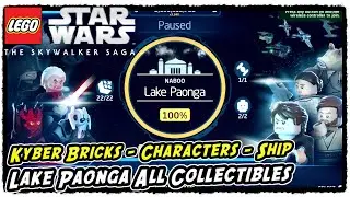 Lego Skywalker Saga Lake Paonga All Collectible Locations (Kyber Bricks - Characters - Ship)