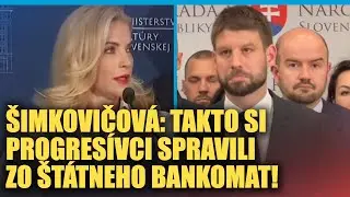&Scaron;imkovičov&aacute;: TAKTO si progres&iacute;vci urobili zo &scaron;t&aacute;tneho bankomat
