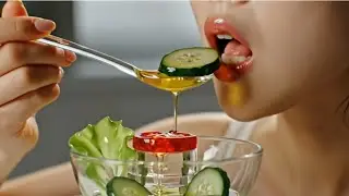 Glass Salad ASMR | Crystal Vegetable Crunch Sounds #asmr 
