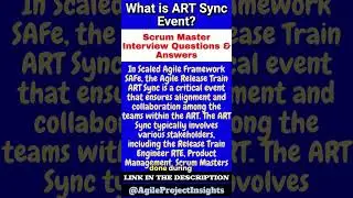What is ART Sync Event #scrum #agile #shorts