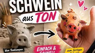 4 Schweine & 1 Schweinekopf modellieren | Einfaches Ton-Tutorial f&uuml;r Anf&auml;nger