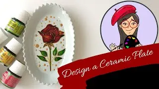 HAND PAINTED PLATE| DIY| CERAMIC PLATE| HOW TO PAINT on CERAMIC PLATE
