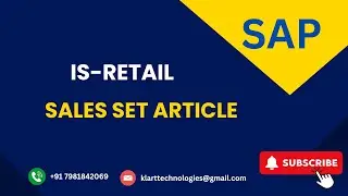 13 - SAP IS-RETAIL: How to Create Sales Set Article Type