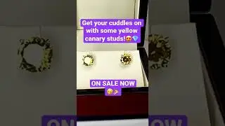 Yellow Canary Diamond Studs 💎💎 #shorts