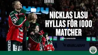 Nicklas Lasu hyllas f&ouml;r 1000 matcher &ndash; hela ceremonin