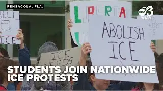 Students at 2 Pensacola area high schools walk out during national day of protests against ICE
