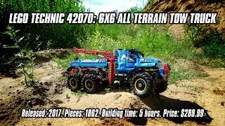 LEGO Technic 42070: 6x6 All Terrain Tow Truck In-depth Review & Speed Build [4K]