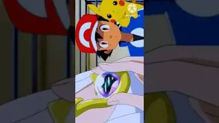 Ash see mega evolve stone ? #shorts #pokemon