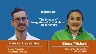 Honza Cervenka speaks about the impact of image-based sexual abuse on survivors at RightsCon