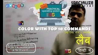 MS DOS  #LAB CLASSES | COLOR WITH TOP 10  COMMAND| Lesson-10