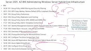 bitnetz  Server 2025  AZ 800 Administering Windows Server Hybrid Core Infrastructure in Tamil