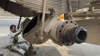 Rear Axle Housing of My Old Bedford Truck &mdash; Repaired in Emergency and Made Usable Again
