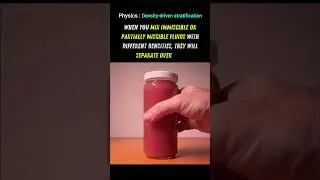 When you mix immiscible Or partially miscible fluids with different densities, separate over time