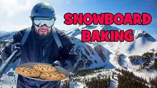 Making cookies while snowboarding! (BTS)