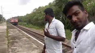 Dangerous selfie video in railway track