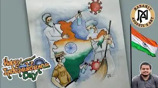 In this independence day let's thanks them. Salute them through my painting. Happy Independence Day