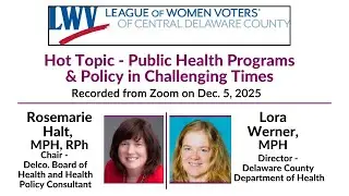 Hot Topic - Public Health Programs & Policy in Challenging Times