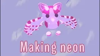 Adopt me: making neon Strawberry Shortcake bat dragon