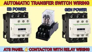 Automatic power changeover ATS panel with relay wiring connection in tamil