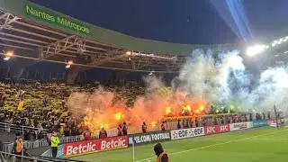 Pyroshow of FC Nantes fans at home vs OGC Nice 11/01/2026 Brigade Loire