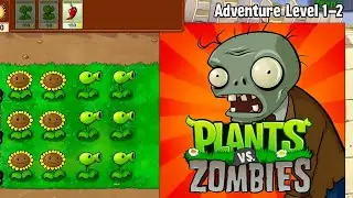 Plants vs Zombies Adventure Level 1-2 | Unlocking Cherry Bomb Power! 🌻💣