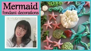 Creating beautiful MERMAID fondant decorations using the WILTON mermaid mold