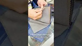 Choosing fabrics at HONG KONG Custom Tailor