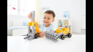 Construction Site - 43 building bricks for endless play - Stop motion animation