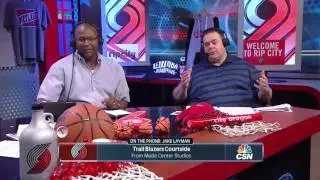 Blazers Rookie Jake Layman Joins Courtside