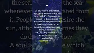 #rumi on separation. #shorts #poetry #spirituality #inspiration #sufi