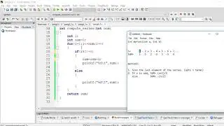 C program to compute the sum of the first n terms of the following series, S =1-2+3-4+5...