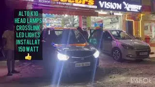 Alto k10 install headlamp led lights done👍￼#top gear car decors # Facebook ## YouTube ##instagram
