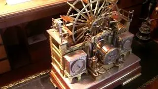 Rare Waterwheel French Industry Clock.MOV