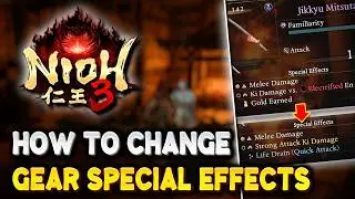 Nioh 3 How to change WEAPON & ARMOR PASSIVE EFFECTS (How to unlock Reforge)