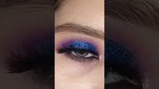 Blue Glitter Eye Makeup Tutorial | #eyemakeup #glittereyemakeup #blueeyemakeup #shortsvideo #shorts