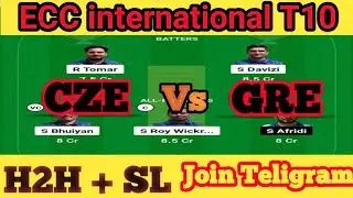 CZE vs GRE Dream11 || CZE vs GRE Dream11 Prediction || ECC international T10 ||