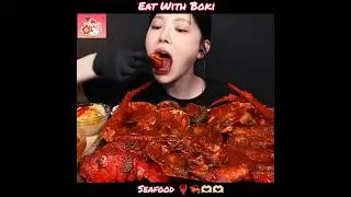fiery Seafood Explosion 🦐🔥#asmr #mukbang #seafood