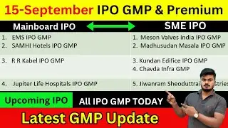 EMS IPO GMP & Allotment | Meson valves ipo gmp & allotment | Chavda infra ipo gmp | Upcoming ipo gmp