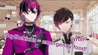 [ENG|RUS] Scythekicks and villions become emergency food on stream?! [Nijisanji EN]