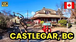 A Quiet Winter Day in the Kootenays ❄️ | Castlegar, BC, Canada | 4K60fps Walking Tour No Talking