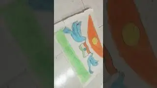 🇮🇳 indian flag drawing with pigeons