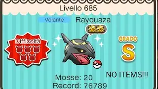 SHINY RAYQUAZA NO ITEMS!!! Pokemon Shuffle