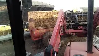 Loading muck with mf 4355