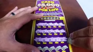 Live Indiana Hoosier Lottery Scratch Card Gambling Ticket Loteria