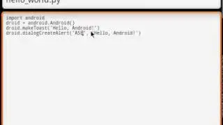 SL4A Video Help: Using the API Browser and Code Generation