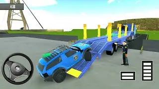 Transporting Police SUV in Cargo Plane - Police Car Transporter Driving Simulator - Android Gameplay