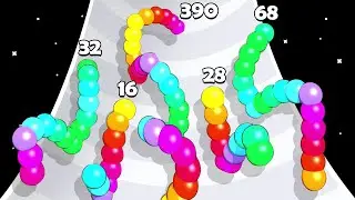 BALLS STAIR: Level Up 'Colorful Snake' - ASMR Gameplay (All Levels)