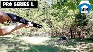 Going after the MGM targets with the Pro Series L lever action shotgun